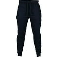 thumbnail image 1 of Woshilaocai Mens Grey/Black/Navy Fleece Joggers Pants Trousers Jogging Bottoms, 1 of 6