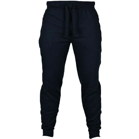 Woshilaocai Mens Grey/Black/Navy Fleece Joggers Pants Trousers Jogging Bottoms