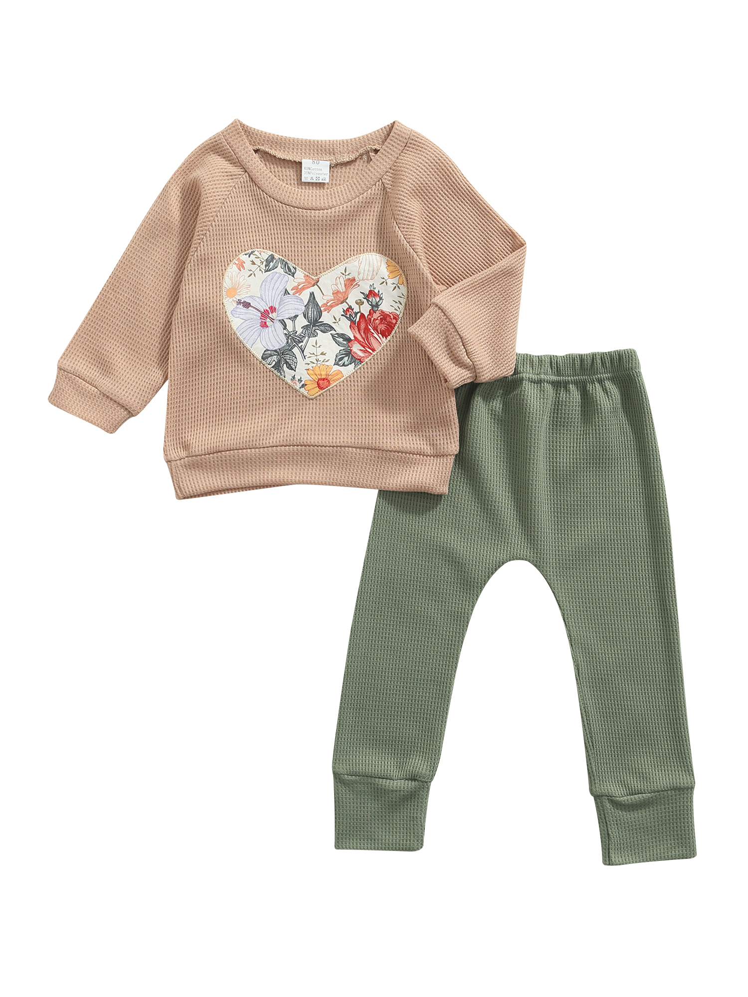 Arrival Baby Kids Girls Hearts Pattern Winter and Autumn Casual Pants