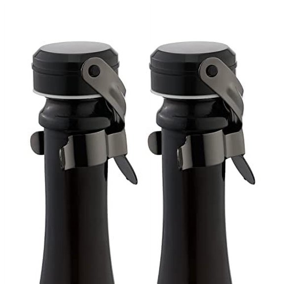 Wotor Reusable Silicone Stainless Steel Wine Stopper, 2 Pieces