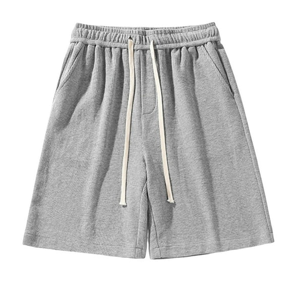 Wotryit Cargo Pants for Men,Mens Solid Color Loose Shorts Plus Size Fashion Casual Sports Beach Shorts,Cargo Shorts for Men,Mens Shorts Casual(Color:Grey,Size:3XL)