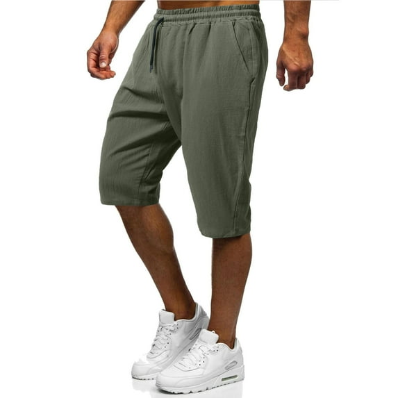 Wotryit Cargo Pants for Men, Mens Double Pocket Drawstring Mesh Performance Casual Shorts Cargo Shorts for Men, Mens Shorts Casual Green 4XL