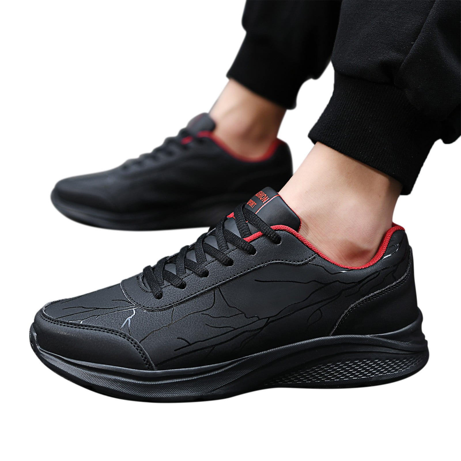 Wotryit Mens Shoes Low Top Leather Casual Lightweight Sports Men Shoes Walking Shoes,Running Shoes for Men,Shoes for Men(Color:B,Size:9)