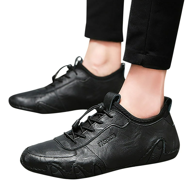 Wotryit Mens Shoes Men Fashion Walking Sneakers Non Slip Work Shoes Comfortable Leather Casual Athletic Tennis Shoes Running Shoes for Men Shoes for