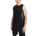 thumbnail image 1 of Wotryit Tank Tops Men Mens Summer Sports Fitness Basketball Training Round Neck Loose Outdoor Running Breathable Sleeveless T Shirt Vest Mens Tank Top Black 3XL, 1 of 5