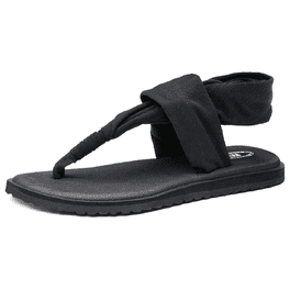 Needbo Women's Yoga Mat Flip Flops Comfortable Summer Casual Beach Sling  Flat Sandals-Grey Size 9 
