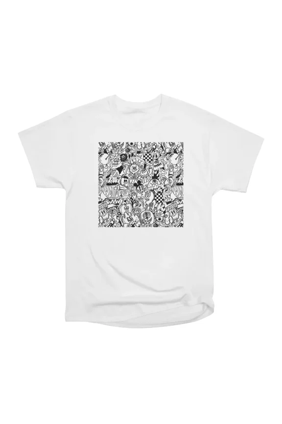 Wotto Vector Doodles T-Shirt Tee Gift For Him Merch For Her Apparel For Friend