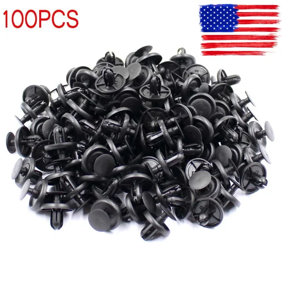 Woudy 100 Pcs 7mm Fender Push Clips Retainer Plastic Rivet Fastener for Toyota Pontiac
