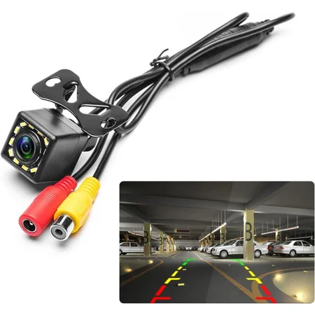 Woudy 170° CMOS Backup Reverse Camera, Night Vision Parking HD Waterproof with 12 LED Lights, for Car Truck SUV RV