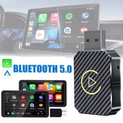 Woudy 2-in-1 Wireless CarPlay, Fast & Stable Android Auto Adapter, Plug & Play Car Play Adapter with USB A/C for iOS 10+ Android 11+