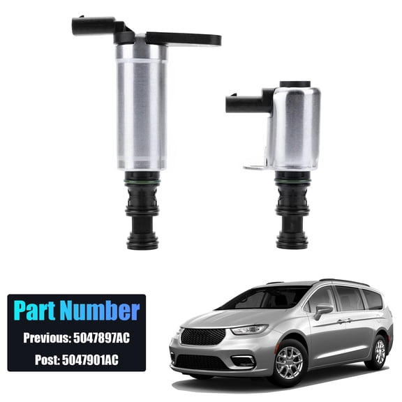 Woudy 2PCS Intake & Exhaust Variable Valve Timing Solenoid for Jeep, 5047901AC 5047897AC