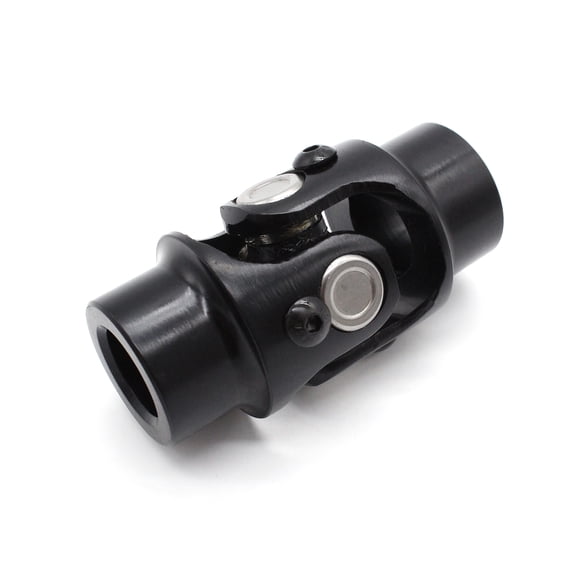 Woudy 3/4 Inch x 3/4 Inch Round Steering Shaft Universal U Joint Coupler Powder Coated Steel