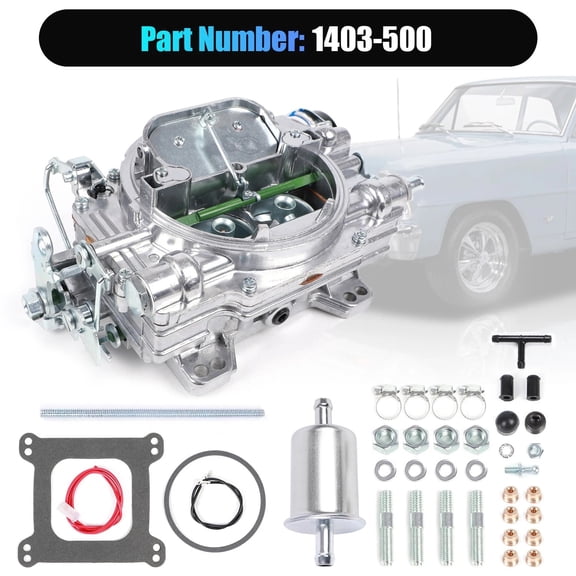 Woudy 4 Barrel Carburetor 500 CFM Electric Choke Performer 1403 Replacement for Edelbrock 1403