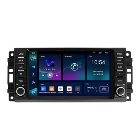 Woudy 7" Android 13.0 Car Radio Stereo with GPS FM and Camera for Jeep Wrangler JK 2007–2018