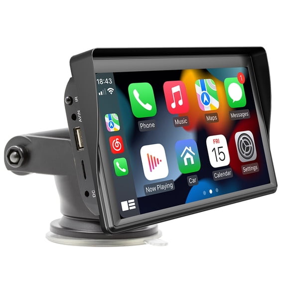 Woudy 7 Inch 2 DIN Wireless CarPlay Android Auto MP5 Player Car Radio with WIFI, Portable