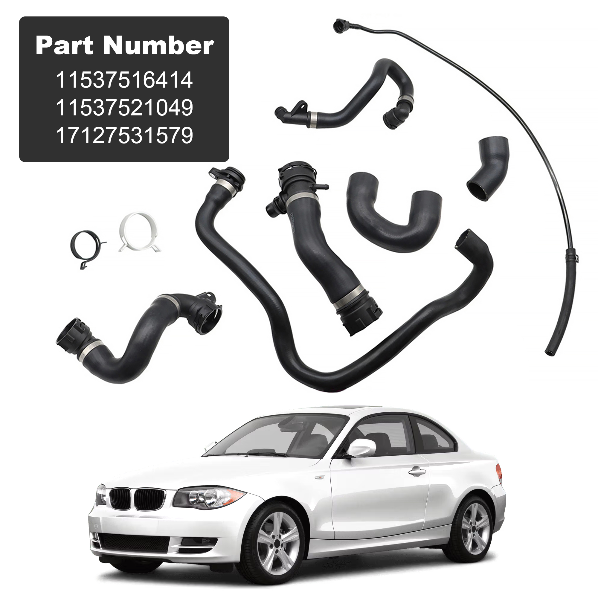 LAIPZ Set Of 3 Coolant Radiator Hoses For BMW E46 325i & 330i – Direct Replacement