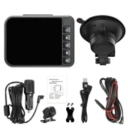 Woudy A4 4K Front and Rear Dash Cam with 2.4GHz WiFi 2 Touch Screen Car DVR Recorder