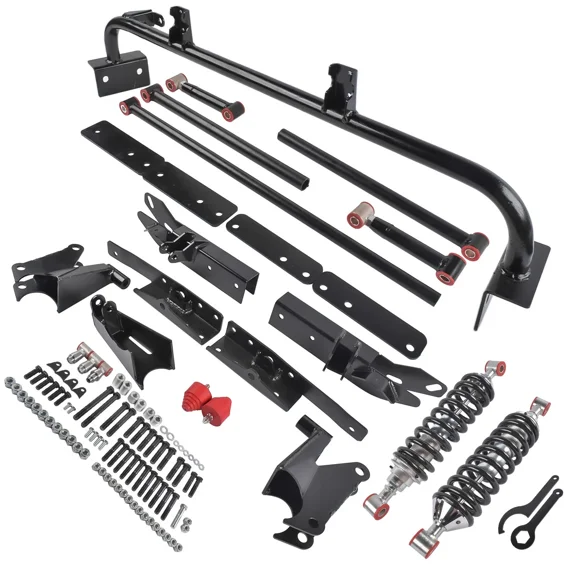 Woudy Adjustable Rear 4-Link Kit with Coilovers for Chevy Camaro SS Z28 Specific 1967-1969