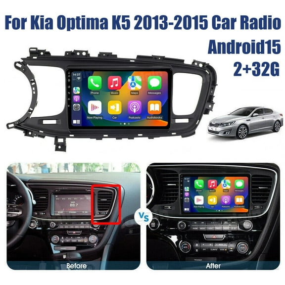 Woudy Android Car Radio for Kia Optima K5 2013-2015, 9" Touch Screen Wireless Carplay, Car Stereo with GPS Navi, WiFi, Bluetooth, FM Radio 2+32GB