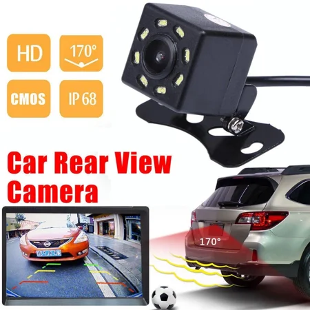 Woudy Car Rear View Backup Camera, 170° Wide Angle Waterproof HD Night Vision, Reverse Parking Cam for Car SUV Truck RV, NTSC PAL IP68
