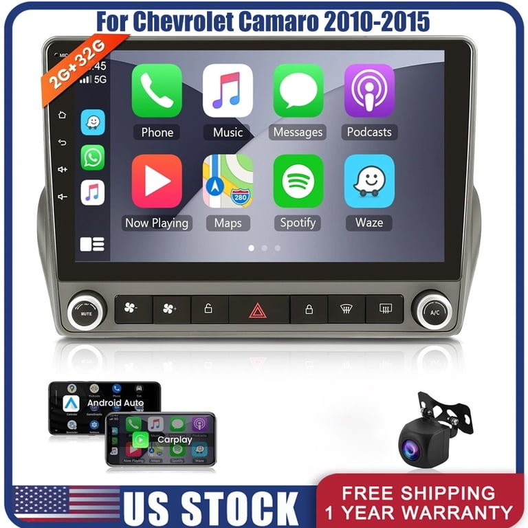 9'' Android Carplay Car Stereo Radio GPS Navi 4+64GB For Chevrolet Camaro 08-15