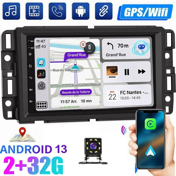 Woudy Car Stereo for Chevrolet Traverse 2009-2014, Car Radio with Wireless CarPlay Android Auto, 7" Touch Screen Android Radio with Bluetooth GPS FM Backup Camera 2G+32G