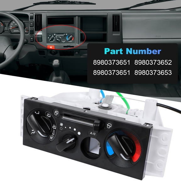 Woudy Climate Controller Panel Switch Unit for Heater AC for Isuzu NPR NQR NRR, 8980373651