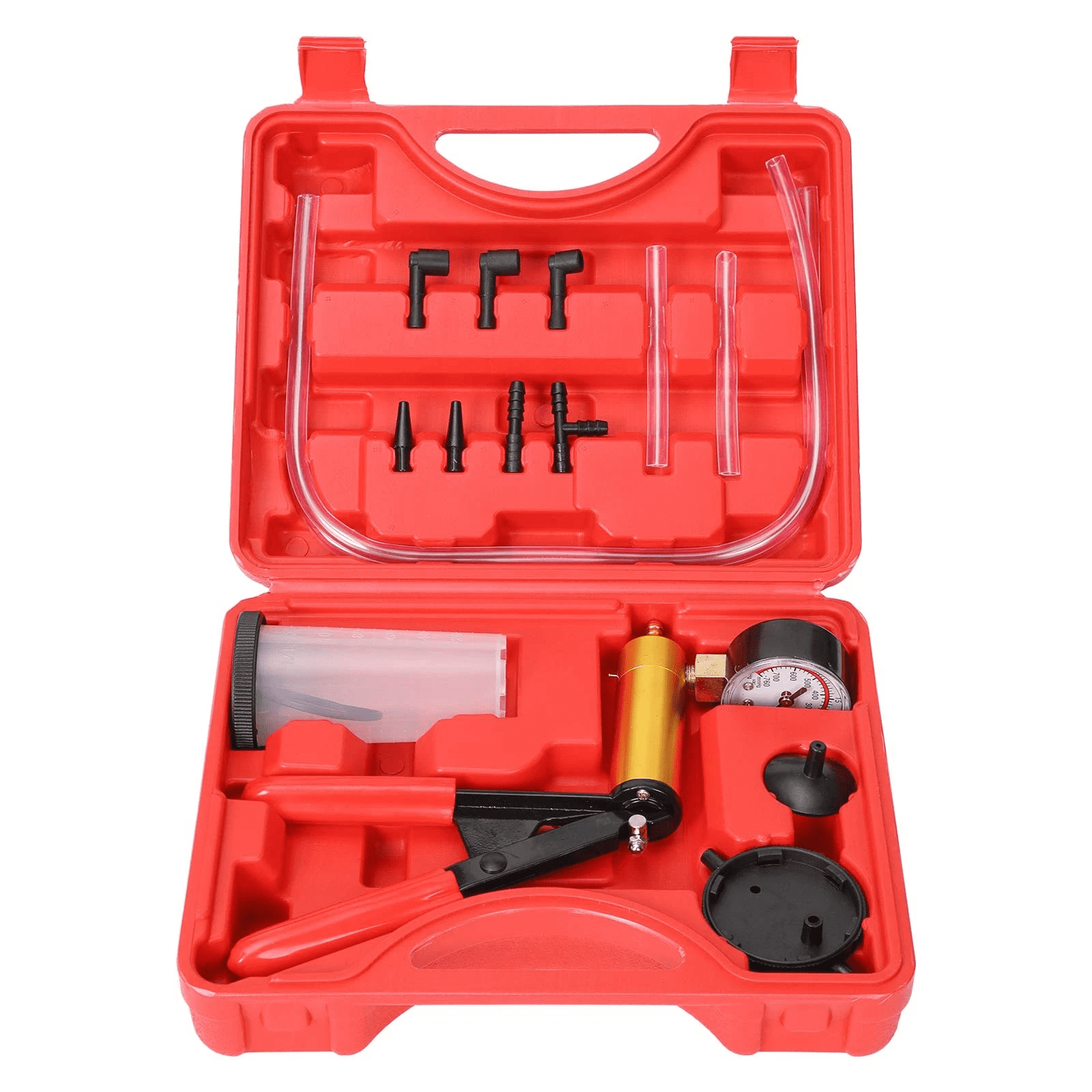 Woudy Hand Held Vacuum Pressure Pump Tester Set Brake Fluid Bleeder Bleeding Kit +Box