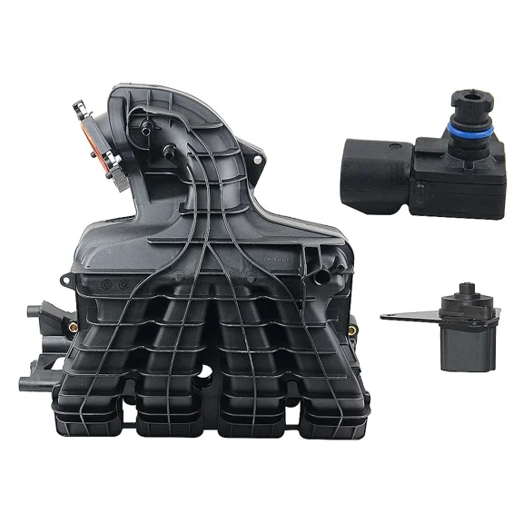 Woudy Intake Manifold with Gasket, Flow Control Valve and Sensor, for Jeep Dodge Chrysler 2.4L 2007-2017, Replace 4884495AC 4884495AD