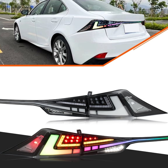 Woudy LED RGB Tail Lights for Lexus IS250 IS200t IS350 IS300 ISF 2014-2020 Rear Lamps