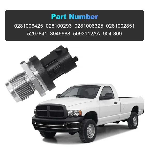 Woudy New Fuel Rail Pressure Sensor for Dodge Ram 2500 Cummins Diesel 5.9L 2003-2007