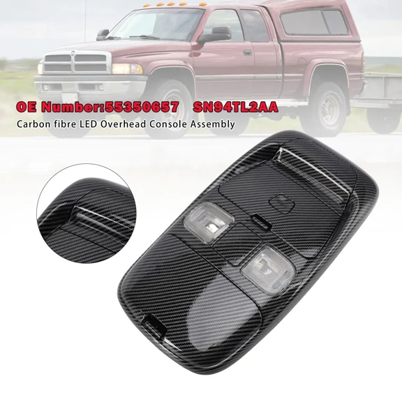 Woudy Overhead Console Dome Light Storage for Dodge Ram 1500 2500 1998-2002 55350657