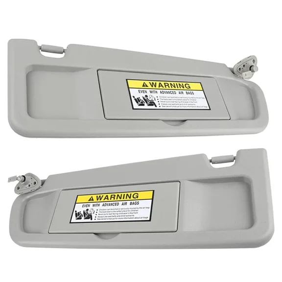 Woudy Pair Light Gray Sun Visor, Left and Right Driver Passenger Side, for Honda Civic Coupe Sedan 2006-2011, 83280-SNA-A01ZC