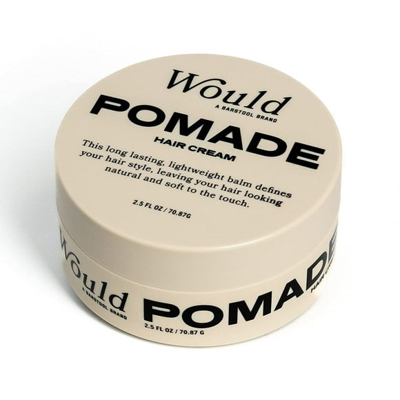 Would Pomade Hair Gel for Men by Barstool Sports, 2.5 fl. oz,Glossy Finish, Water Based Medium Hold, Lightweight, Flexible, Soft Touch, No White Flakes