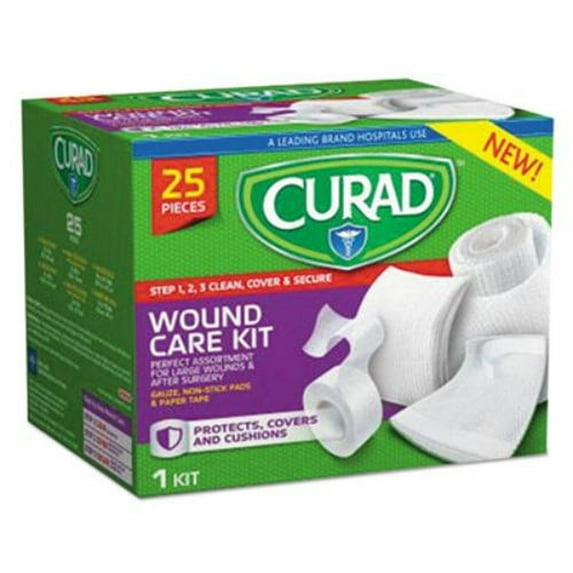 Wound Care Kit: Gauze, Non-Stick Pads and Paper Tape (Pack of 2)