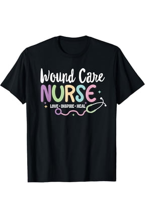 Wound Care Nurse, Matching Wound Care Nursing Nurses Week T-Shirt, Small, Black men and women can wear, black, white, gifts