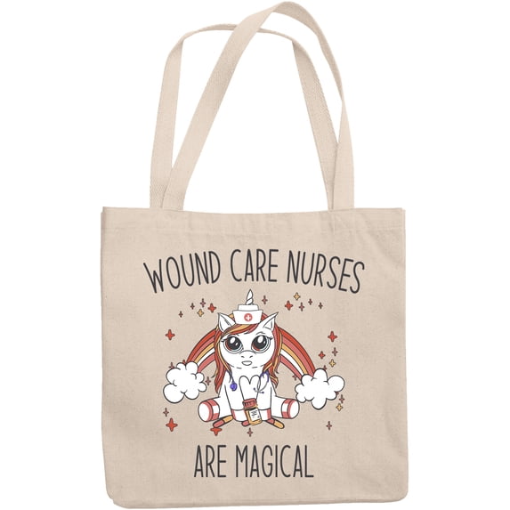 Wound Care Nurses Are Magical, Unicorn, 12oz Canvas Tote Bag