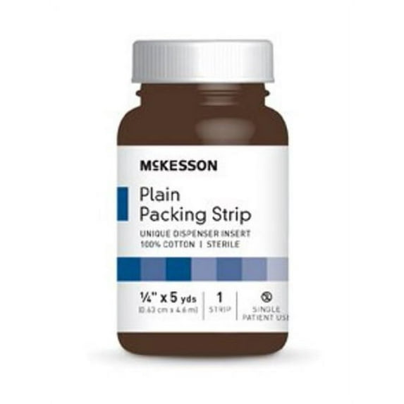 Wound Packing Strip, McKesson, Cotton Non-impregnated 1/4 Inch X 5 Yard Sterile, 61-59120 - EACH