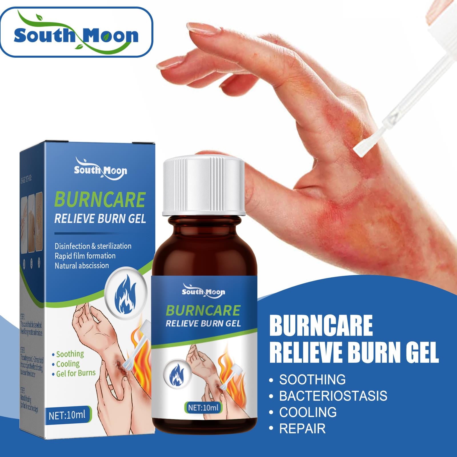 Wound Relief Gel 10ml Transparent Burn Ointment Nonstick Liquid