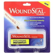 Wound Seal Safe & Effective Bleeding Tube Applicator Powder, 4ct, 3-Pack