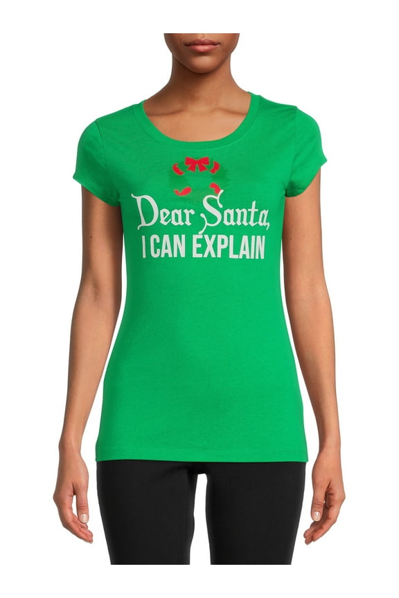 Juniors Dear Santa Graphic T-Shirt