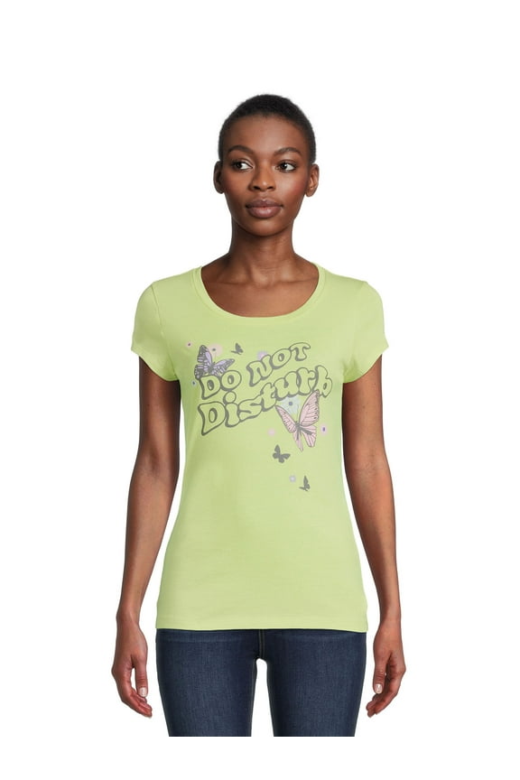 Juniors Do Not Disturb Short Sleeve Graphic T-Shirt