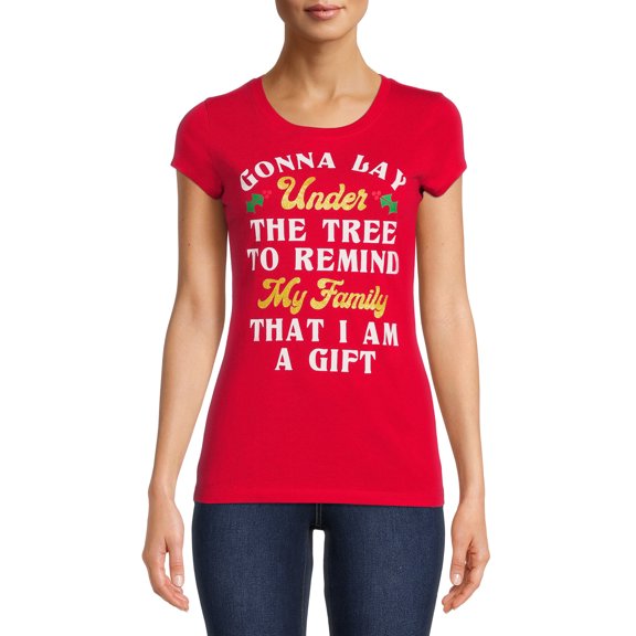 Wound Up Juniors I Am a Gift Holiday T-Shirt