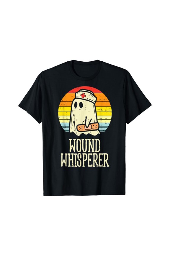 Wound Whisperer Ghost Nurse Boo Halloween 2020 Nursing Rn T-Shirt