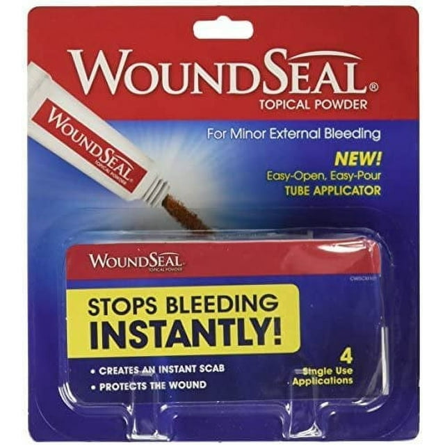 WoundSeal Powder Stops Bleeding Instantly First Aid 4 Applications