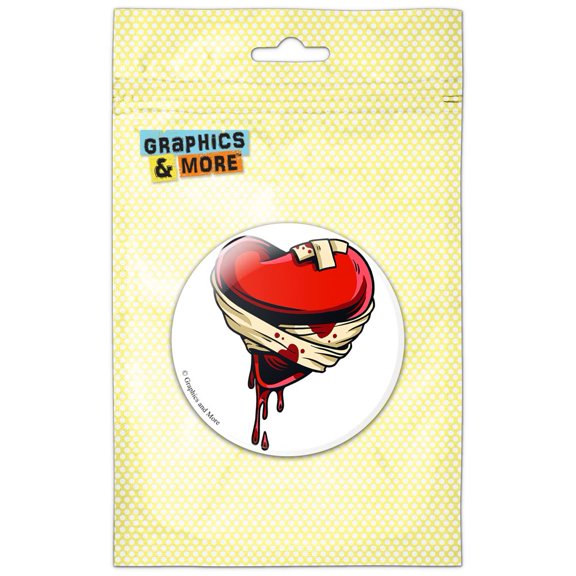 Wounded Heart Lost Love Divorce Break-up Pinback Button Pin Badge