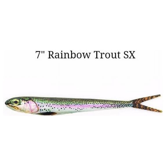Wounded Rattle Shad NWRS 116 7 in. Soft Plastic Lures Rainbow Trout SX