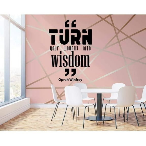 Wounds Into Wisdom - Oprah Winfrey Quote Famous Life Motivation Quotes Inspiration Saying Wall Art Sticker Design Vinyl Stickers For Home House Walls Rooms Windows Bedroom Decoration Size (20x18 inch)