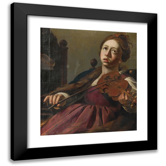 Wouter Pietersz. Crabeth II 20x22 Black Modern Framed Museum Art Print Titled - Saint Cecilia