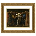 thumbnail image 1 of Wouter Pietersz. Crabeth II 24x20 Gold Ornate Framed and Double Matted Museum Art Print Titled - The Incredulity of St Thomas (C. 1626 - C. 1630), 1 of 4
